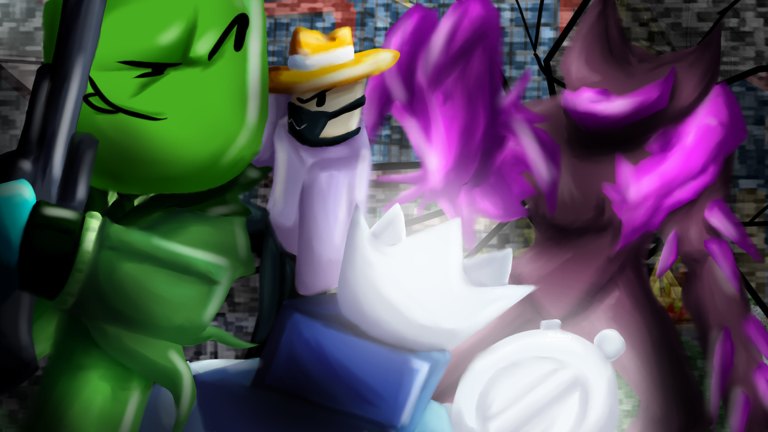 Multiverse Tower Defense Roblox thumbnail showing summoned units defending a cosmic lane